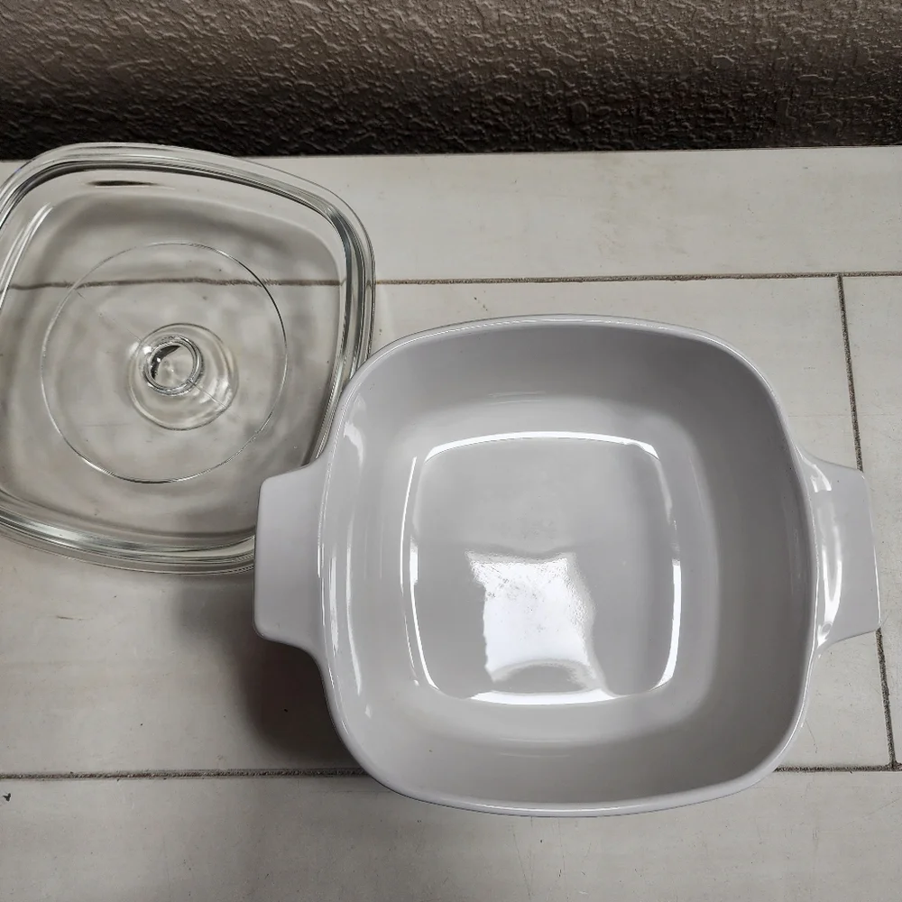 Vintage Corning Ware LE PERSIL LA SAUGE A-1 1/2 -B 1 1/2 w/ Pyrex‎ A 7 C Lid